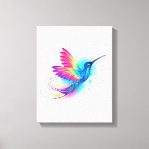 Impressão Em Tela Arco-Íris Exótico Hummingbird