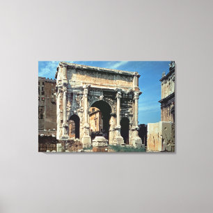 Impressão Em Tela Arco triunfal de Septimius Severus, dedicado