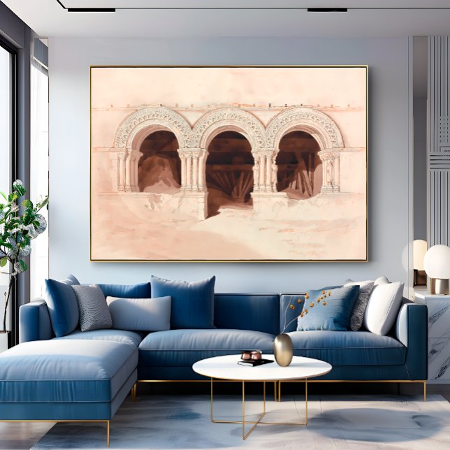 Impressão Em Tela Arcos de Rua. Georges de Boscherville (Arches of St. Georges de Boscherville)