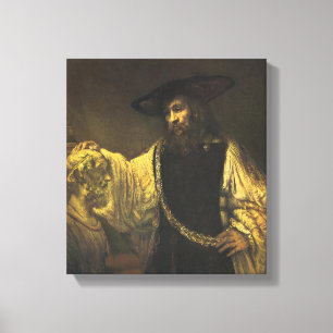 Impressão Em Tela Aristóteles Contemplando o busto de Homero, 1653