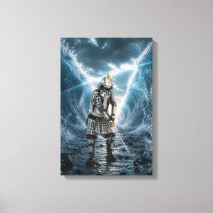 Impressão Em Tela Armadura de samurai Oda Nobunaga Água 12x18