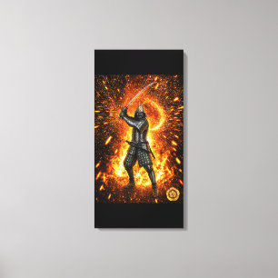 Impressão Em Tela Armadura de samurai Oda Nobunaga Fogo 16x32