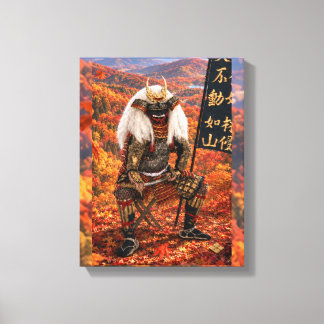 Impressão Em Tela Armadura de samurai Takeda Shingen Outono 11x14