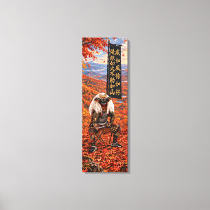 Impressão Em Tela Armadura de samurai Takeda Shingen Outono 12x36