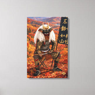Impressão Em Tela Armadura de samurai Takeda Shingen Outono 16x24