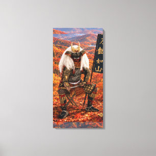 Impressão Em Tela Armadura de samurai Takeda Shingen Outono 16x32