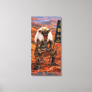 Impressão Em Tela Armadura de samurai Takeda Shingen Outono 16x32