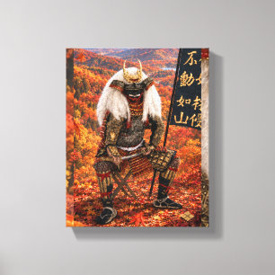 Impressão Em Tela Armadura de samurai Takeda Shingen Outono 8x10