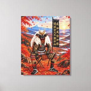 Impressão Em Tela Armadura de Samurai Takeda Shingen Outono Tela 20x