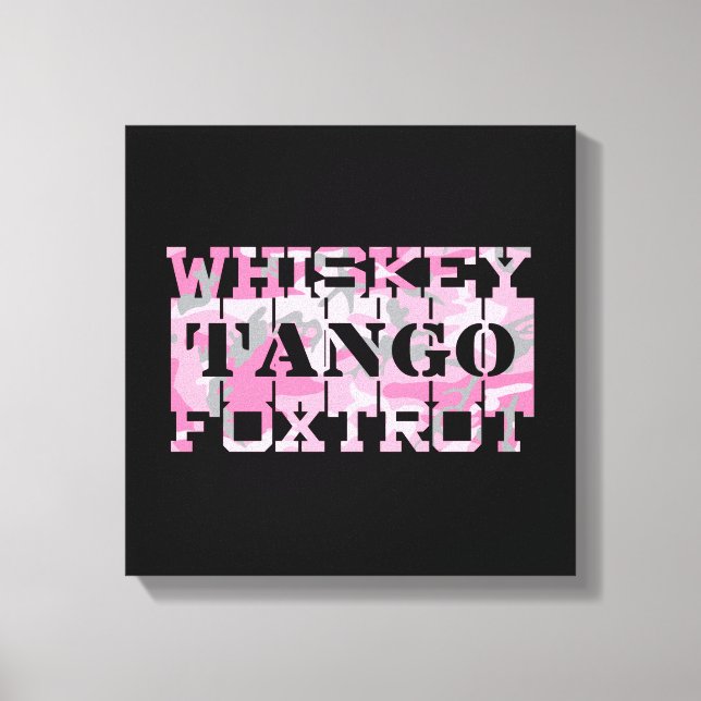 Impressão Em Tela Armário Whiskey Tango Foxtrot Pink Camo (Frente)