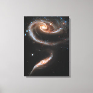 Impressão Em Tela Arp 273 Interagindo Galáxias Em Andromeda.
