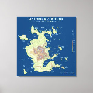 Impressão Em Tela Arquipélago de San Francisco, 200' elevação 32"