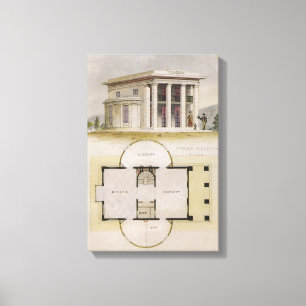 Impressão Em Tela Arquitetura da Vintage, Plano do Chão e Villa Greg