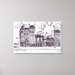 Impressão Em Tela Arquitetura de Haussmann  Rue de Sevres