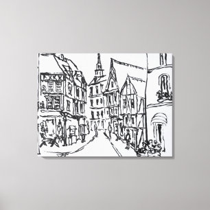 Impressão Em Tela Arquitetura Dinan, Bretanha, França