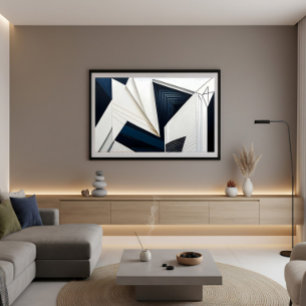 Impressão Em Tela Arquitetura Geométrica Abstrata Moderna