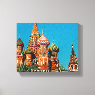 Impressão Em Tela Arquitetura russa de Basil, Rua da Praça Vermelha 