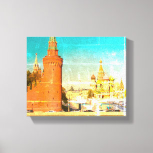 Impressão Em Tela Arquitetura russa de Basil, Rua da Praça Vermelha 