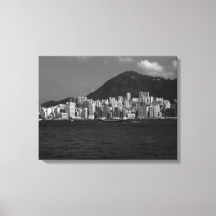 Impressão Em Tela Arranha-céus da baía de Hong Kong antiga China