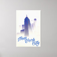 Arranha-céus de Nova York pôster de viagem vintage