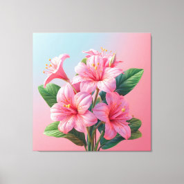 Impressão Em Tela Arranjo de Flores de Orquídea Rosa