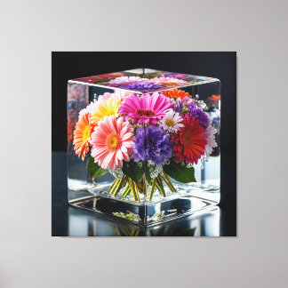 Impressão Em Tela Arranjo Floral Vibrante