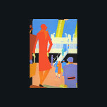 Impressão Em Tela Art Deco Boembarque - XL<br><div class="desc">Vintage art deco ocean liner poster mostrando o embarque de um navio ao lado do cais.</div>