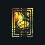 Impressão Em Tela Art Deco Em Verde E Dourado<br><div class="desc">design digital ao estilo art deco em dourados de mel, verdes, marrom ouro e preto.</div>