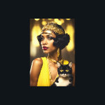 Impressão Em Tela Art Deco, Flapper Afro-Americano, Estilo Gatsby<br><div class="desc">Este é um trabalho de arte de Arte original criado por Designs Celtic-Brother.</div>