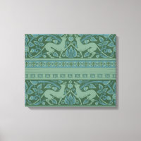 Art Deco Nouveau Cão Natureza Padrão Animal