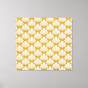 Impressão Em Tela Art Deco, padrão floral geométrico sem costura.