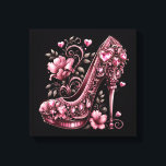 Impressão Em Tela Art Deco Pink Stiletto High Heels<br><div class="desc">Art Deco Pink Stiletto High Heels with Hearts and Flowers Canvas Print Dá a suas paredes um olhar contemporâneo e moderno com esses impressões acrílicos de alta definição. Sua imagem é impressa em papel fotográfico de qualidade de arquivo e montada em acrílico resistente, criando uma instrução visual única e dimensional!...</div>