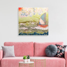 Impressão Em Tela Art Deco Sailboat