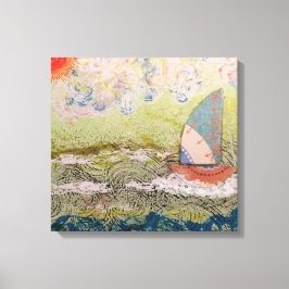 Impressão Em Tela Art Deco Sailboat