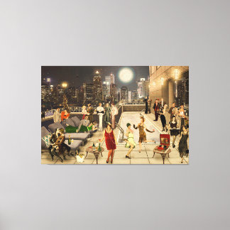 Impressão Em Tela Art Déco Skyline