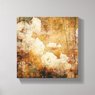 Impressão Em Tela art grunge textura de fundo floral vintage