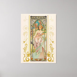 Impressão Em Tela Art Nouveau Alphonse Mucha - Despertar Manhã