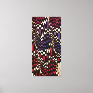 Impressão Em Tela Art Nouveau Checkered Wave Standard