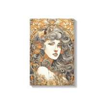 Art Nouveau Portrait Vintage Female Ilustração
