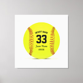 Impressão Em Tela Art Sofball Amarelo Vermelho e Preto Personalizado