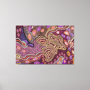 Impressão Em Tela Arte aborígene do ponto