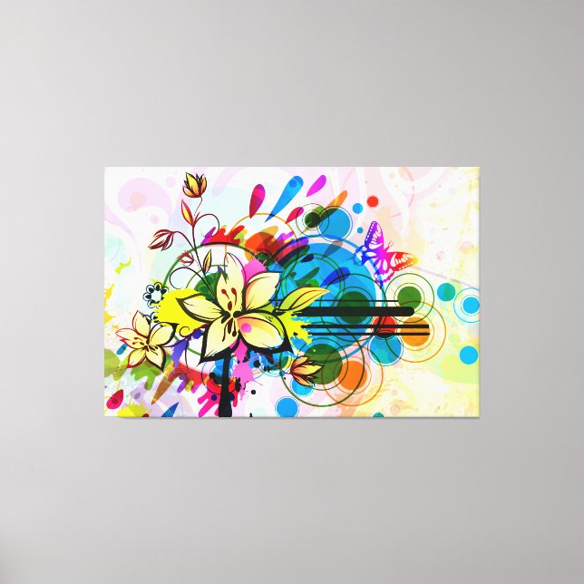Impressão Em Tela Arte Abstrata 26 Tela Enrolada (Frente)