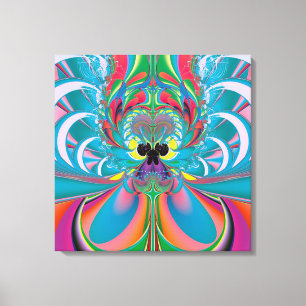 Impressão Em Tela Arte Abstrata Borboleta de Verão