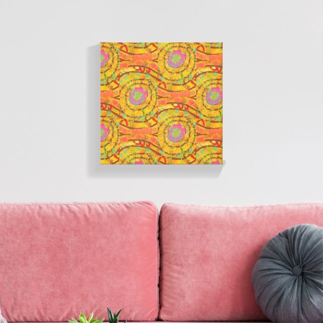 Impressão Em Tela Arte Abstrata Colorida (Insitu(Sala de estar))