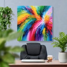 Arte Abstrata Contemporânea Colorida