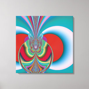 Impressão Em Tela Arte Abstrata de Borboleta de Primavera em Explosã