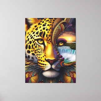 Impressão Em Tela Arte abstrata de leopardo