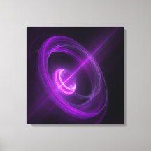 Arte Abstrata de Luz Cósmica em Tela na Parede