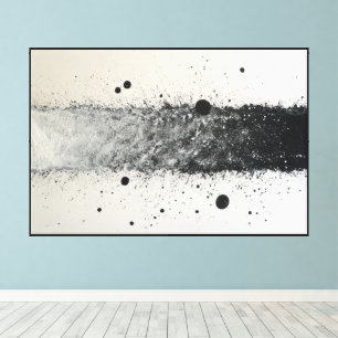Impressão Em Tela Arte abstrata de parede com faixa de respingos pre