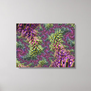 Impressão Em Tela Arte abstrata digital fractal funky groovy psicodé
